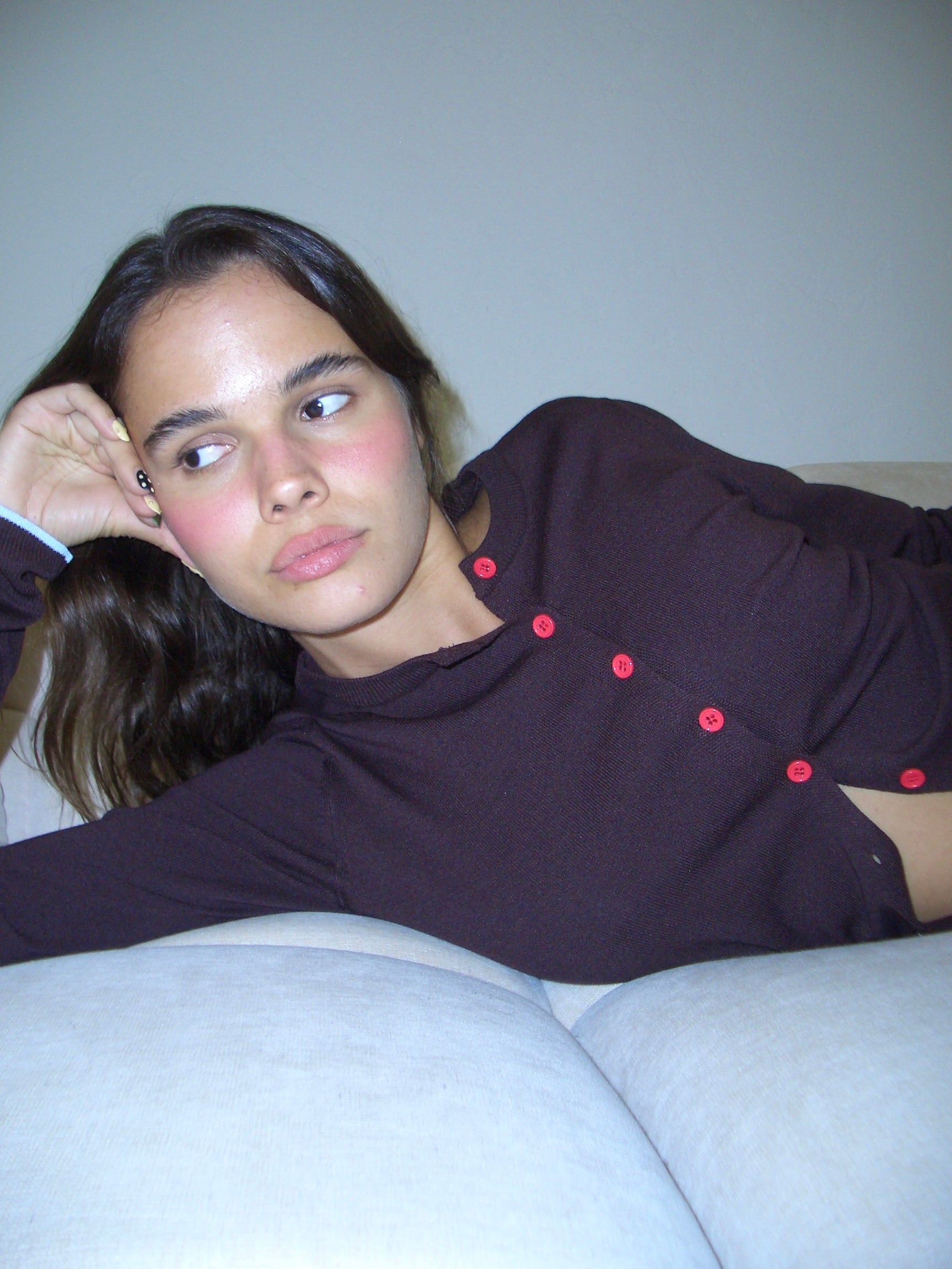 billie knit cardigan / brown