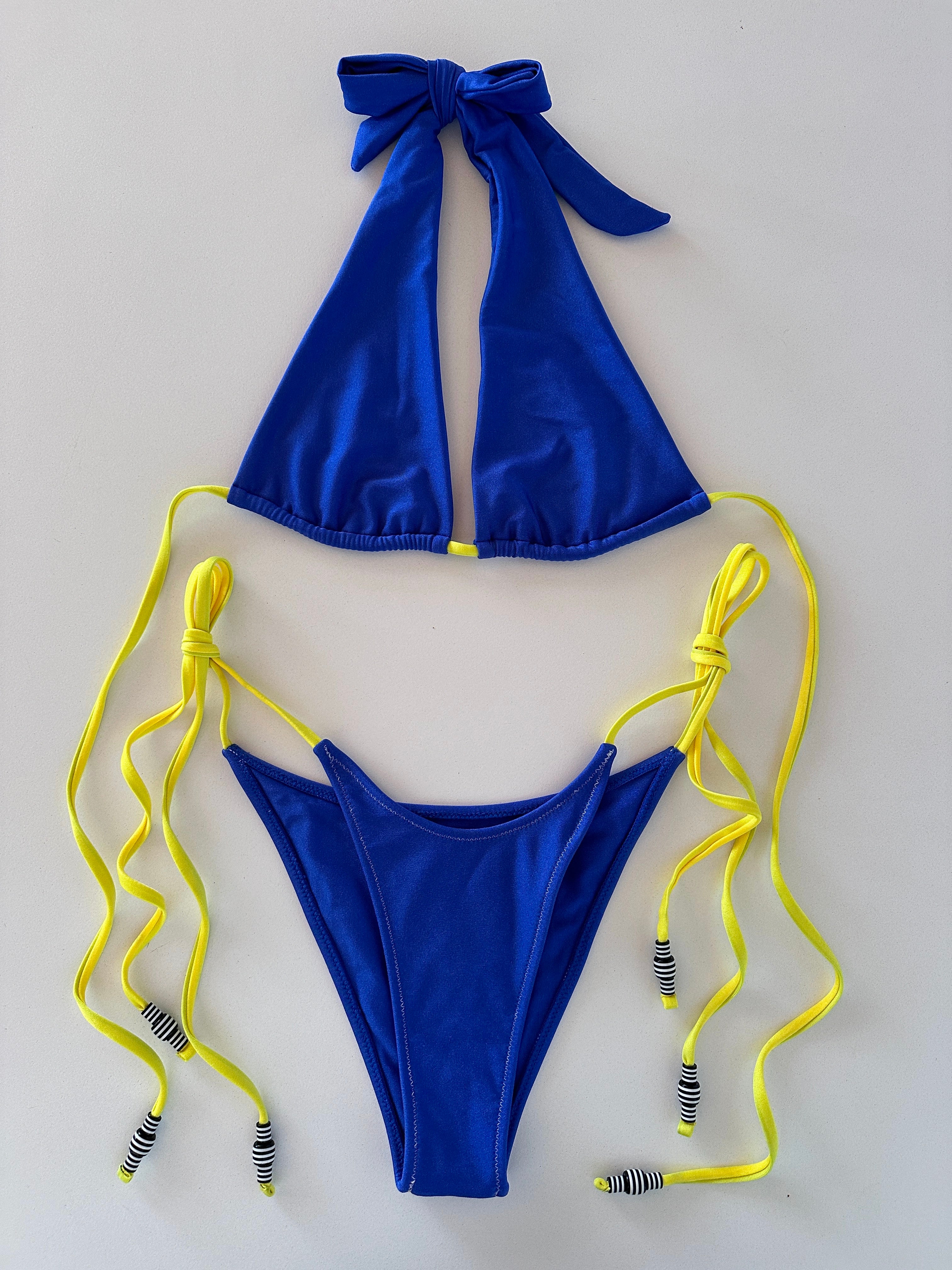 amelie halter top / blue