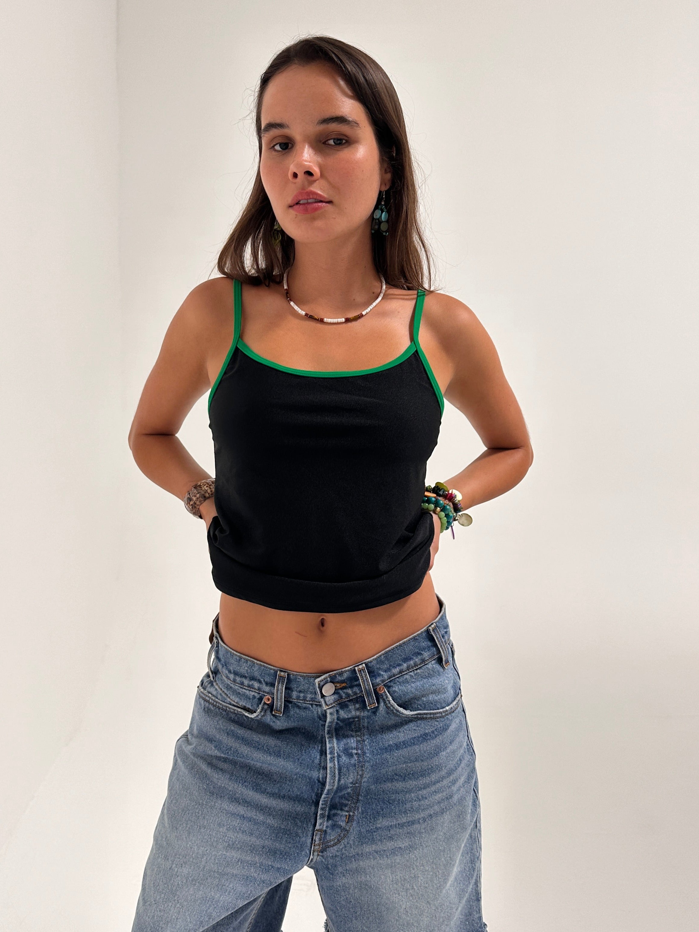 mila tank top / black