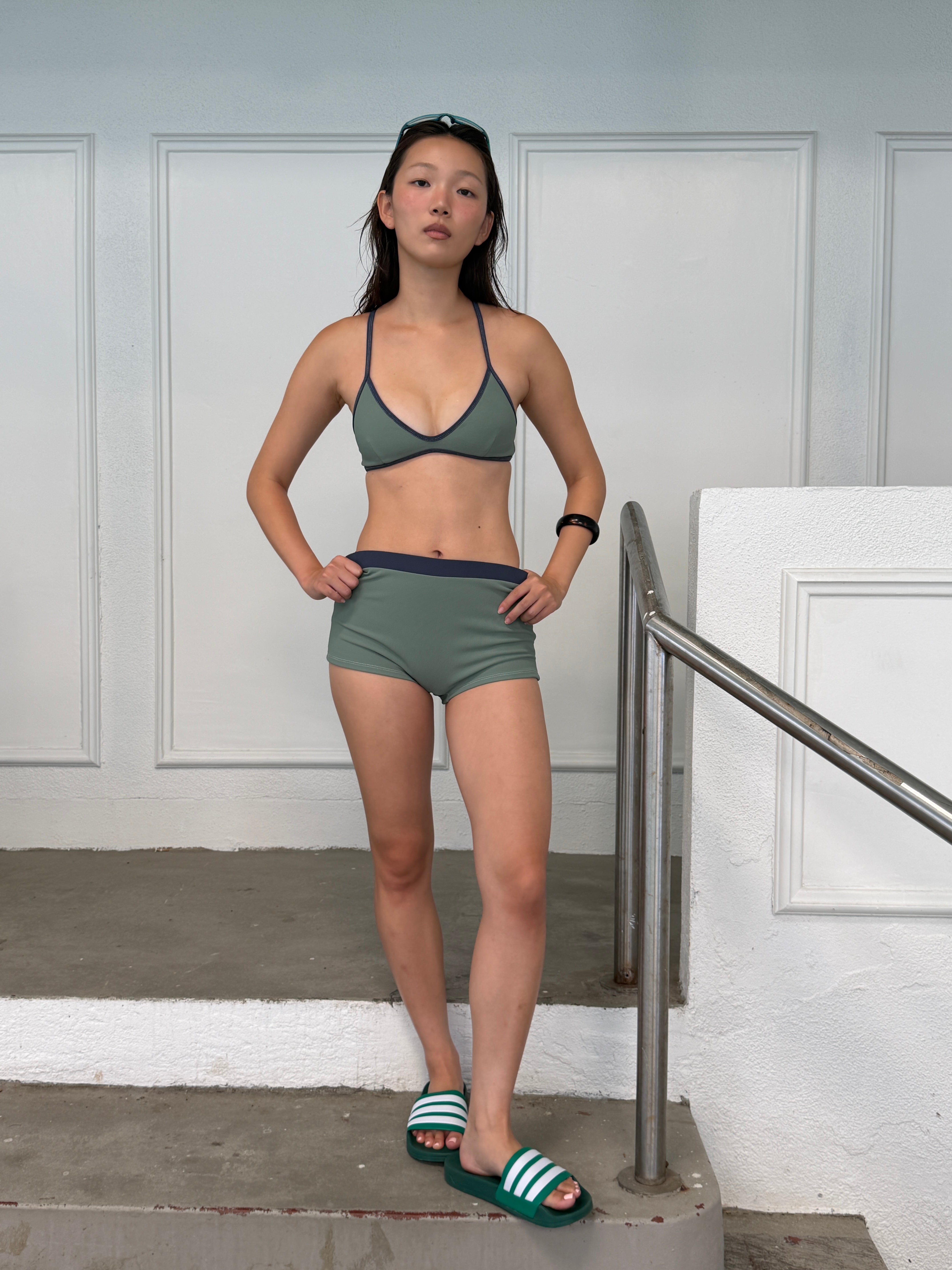 fifi short / green + navy