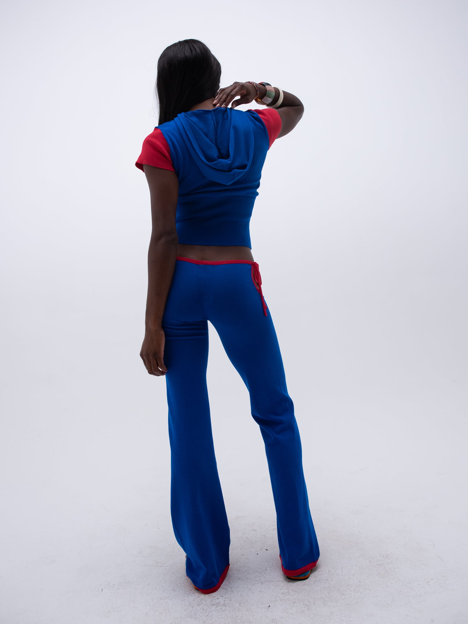 romeo knit cutout pant / blue