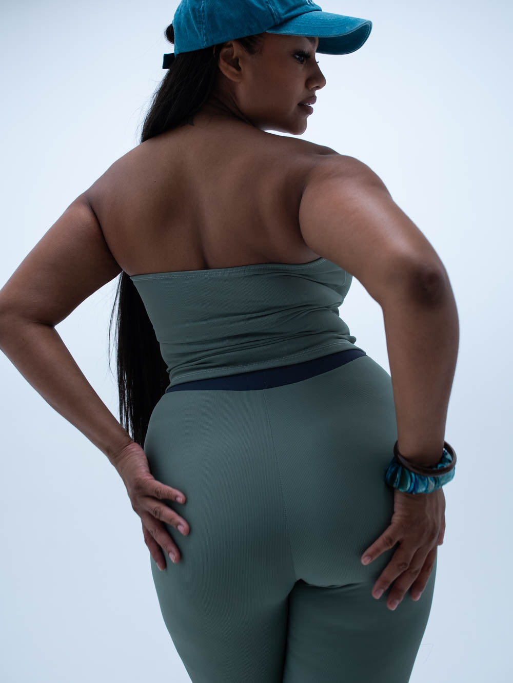 candice capri / green + navy