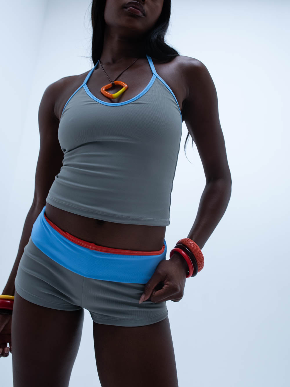 jenny short / grey + blue