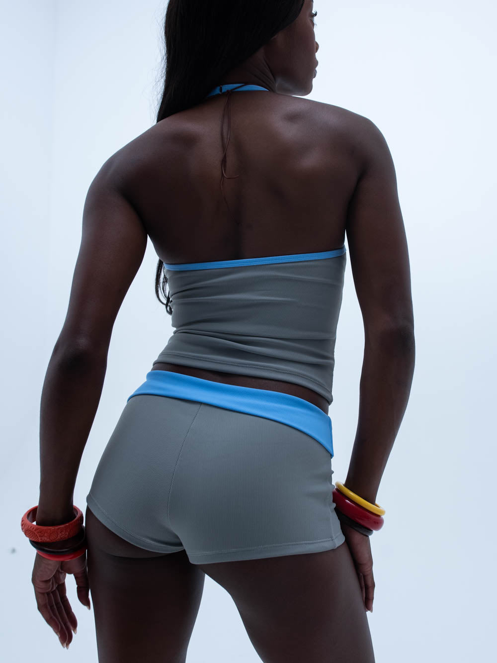 jenny short / grey + blue