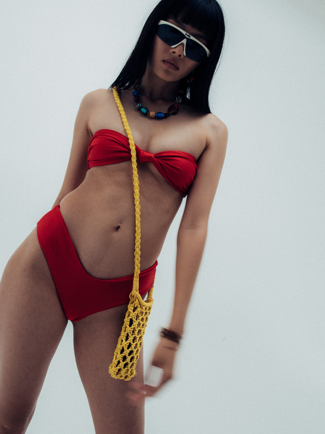 frida bandeau top / red